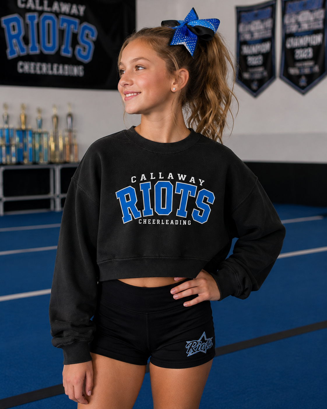 Riots Cheerleader cropped crewneck