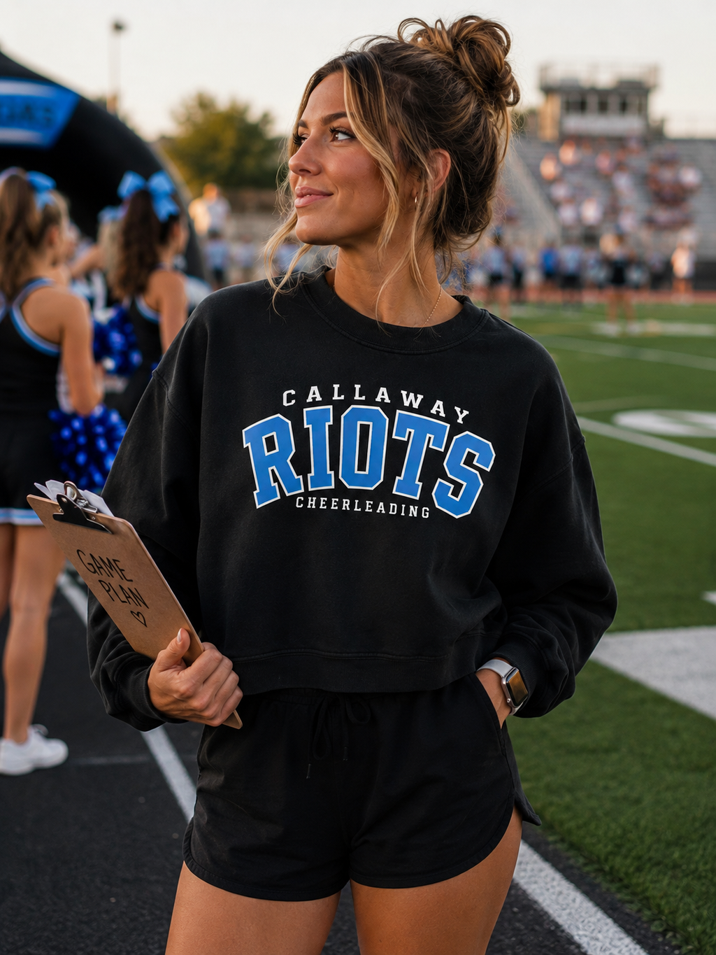 Riots Cheerleader cropped crewneck
