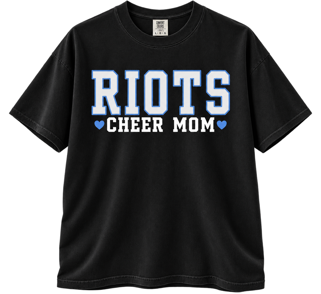 Riots Cheer Mom-Comfort Colors Tee