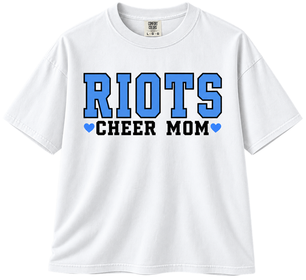 Riots Cheer Mom-Comfort Colors Tee