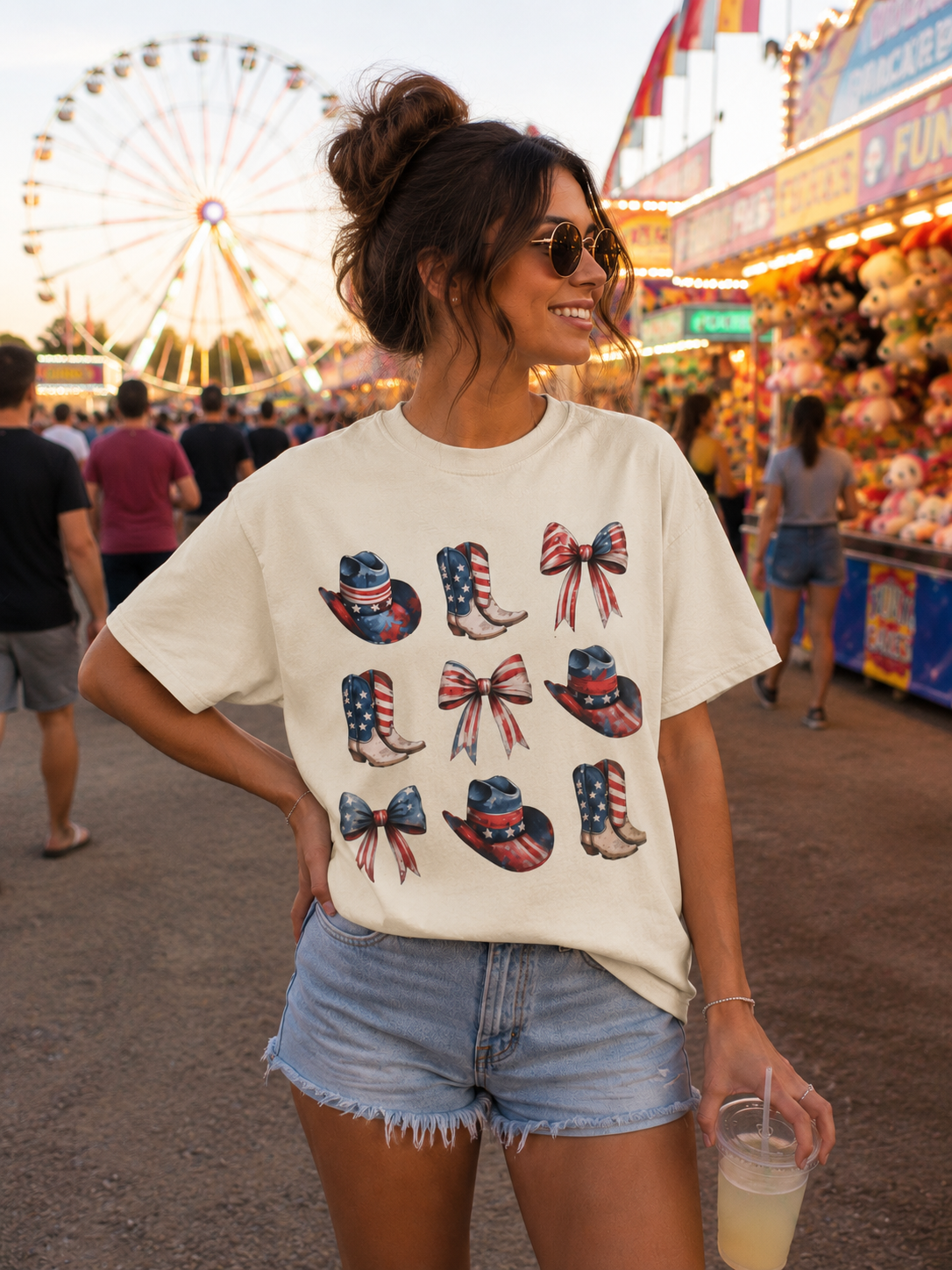 Patriotic cowgirl tee | comfort colors