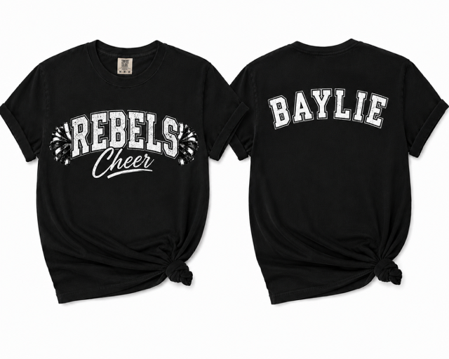 REBELS CHEER PERSONALIZED T-SHIRT