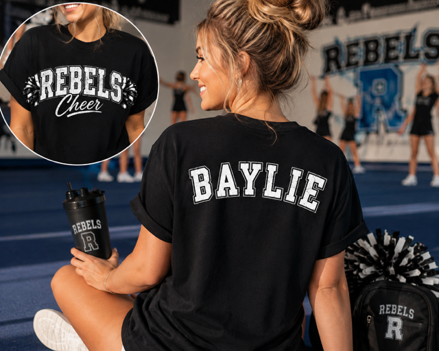 REBELS CHEER PERSONALIZED T-SHIRT