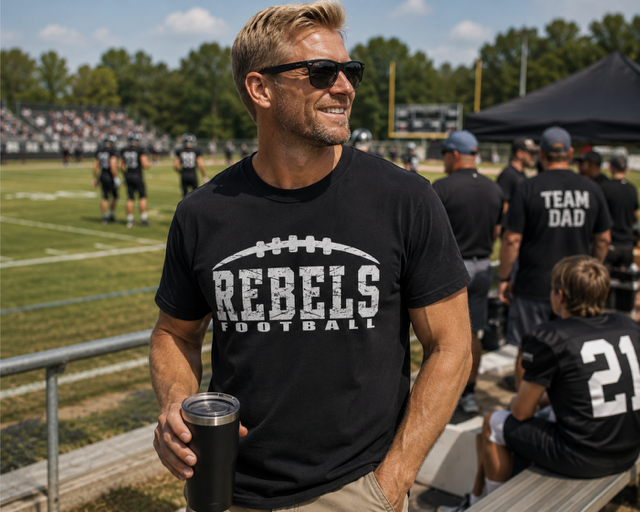 REBELS FOOTBALL PERSONALIZED T-SHIRT